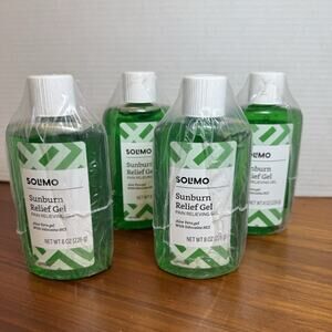 Solimo Gel W/ Lidocaine Burn Relief Sunburn,Cuts,Scrapes,Insect Bites X 4 Lot